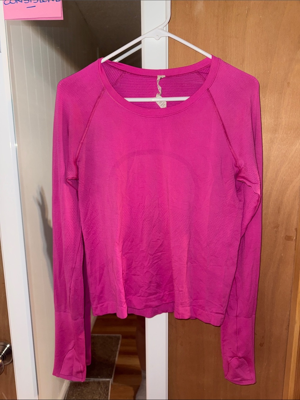 lululemon athletica Slim Long Sleeve Crew in Magenta